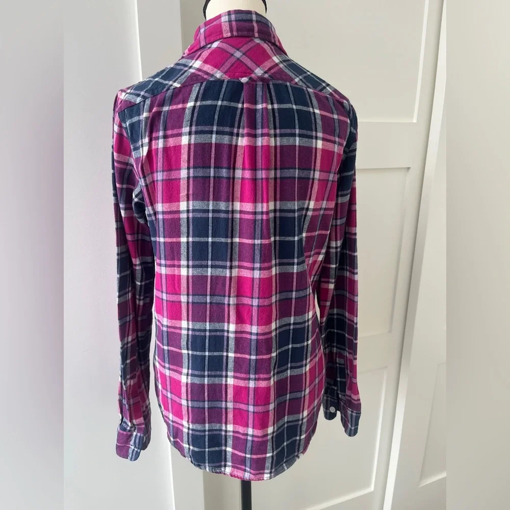 Weatherproof Vintage Ladies' Flannel Plaid Button Down Shirt | Size Medium - Picture 6 of 13